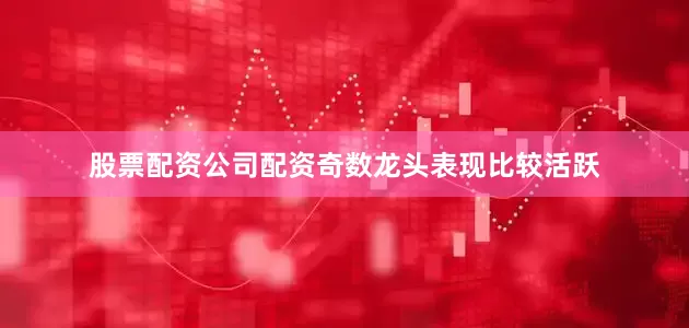 股票配资公司配资奇数龙头表现比较活跃